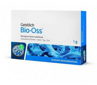 BIO-OSS - 1,0 г, гранулы 0,25-1 мм, размер S, натуральный костнозамещающий материал | Geistlich Pharma (Швейцария)